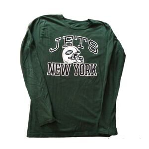 New York Jets Boys Long Sleeve Shirt Sz L 14/16
